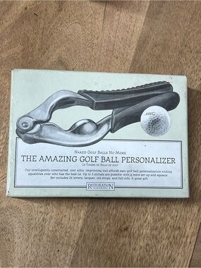 Restoration Hardware The Amazing Golf Ball Personalizer - Cream/Black NIB